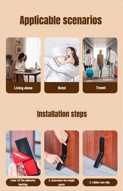 Stainless steel foot-mounted door arrester automatic door arrester safety windproof anti-slip card magnetic suction door clip
