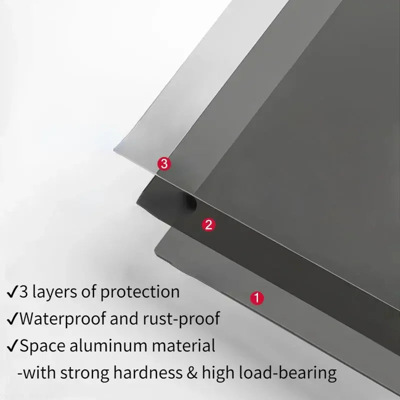 Toilet No Drilling Shelving Wall Mounted Shelf Space Aluminum Vanity Mirror Front Storage Shelves Organizer Bathroom Accessories
