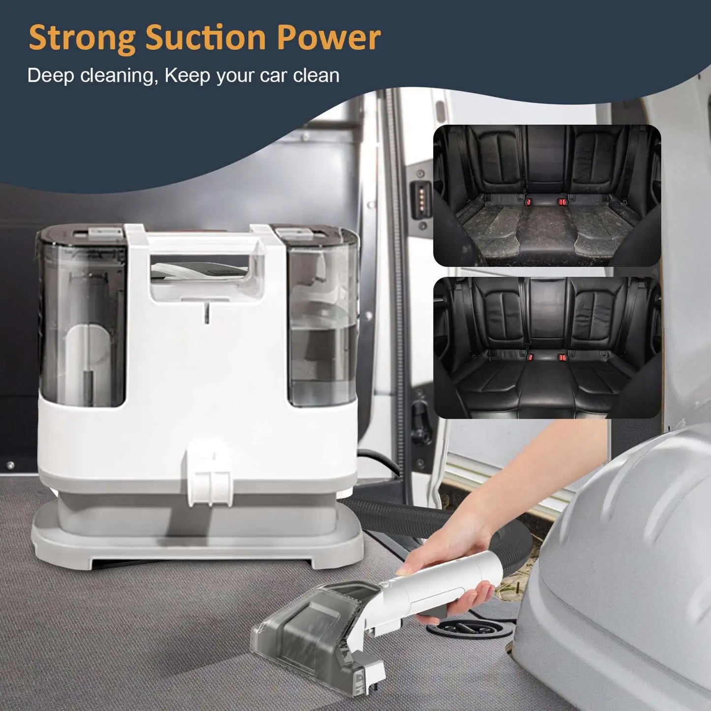 Spot Cleaner 400W-750W 9/15KPa Handheld Carpet Cleaner for Sofa Curtain Spray Suction Integrated Machine Household Clean Machine