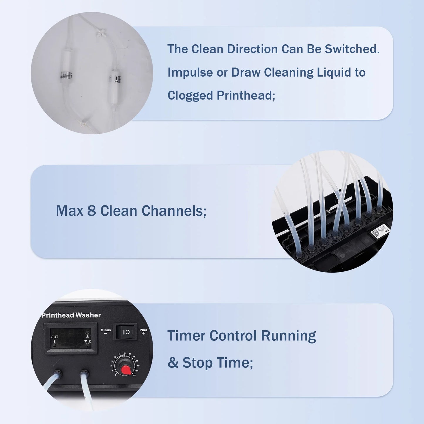 Printhead Cleaner Washer DTF Cleaning Machine Kit For Epson L1800 L805 I1600 I3200 4720 XP600 DX6 DX5 DX7 L3115 L360 Unclog