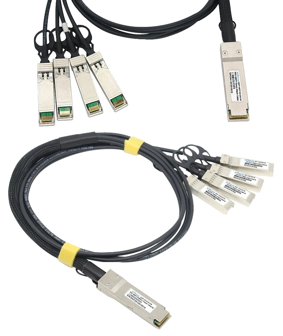 40G QSFP To 4*10G SFP+ DAC Cable 1m/2m/3m Direct Attach Copper Breakout Cable Compatible with Cisco,HuaWei,Mikrotik Fiber Switch