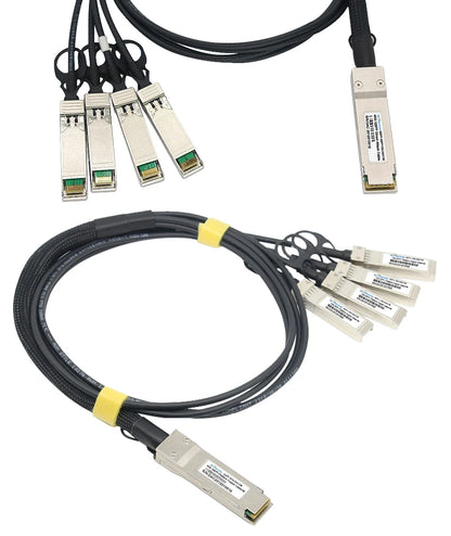 40G QSFP To 4*10G SFP+ DAC Cable 1m/2m/3m Direct Attach Copper Breakout Cable Compatible with Cisco,HuaWei,Mikrotik Fiber Switch