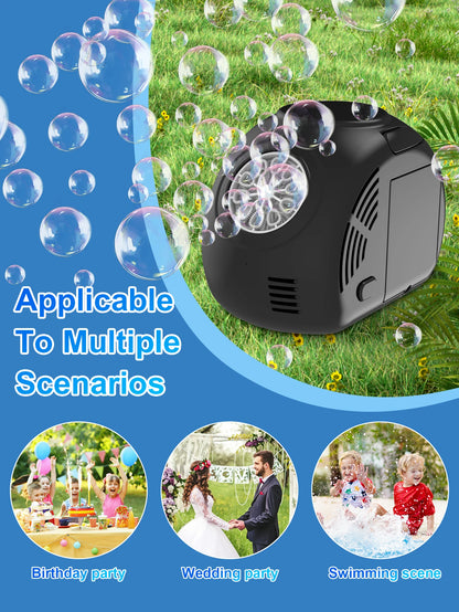 Handheld outdoor bubble machine electric with light bubble toy bubble launcher holiday  gift without battery bubble water