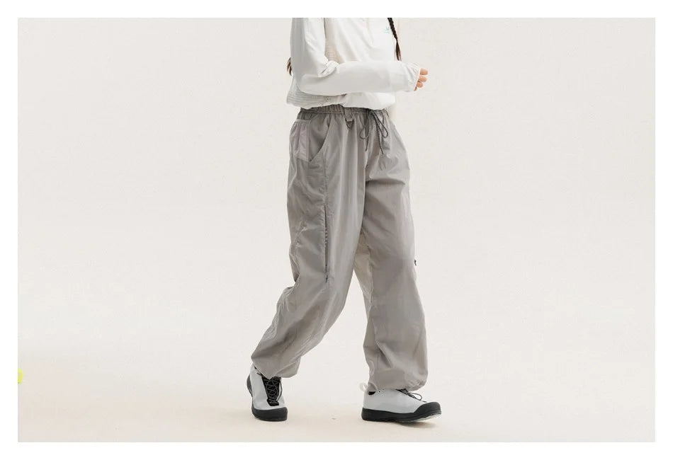 Outdoor Sports Casual Track Pants Men Women Lightweight Hiking Breathable Waterproof Quick Dry Loose Techwear Cargo Pant Trouser