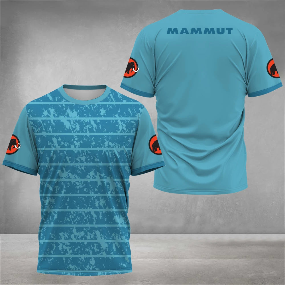 Men's outdoor hiking T-shirt 3D printed design rock climbing cross-country running Drifit camping clothes fashionable