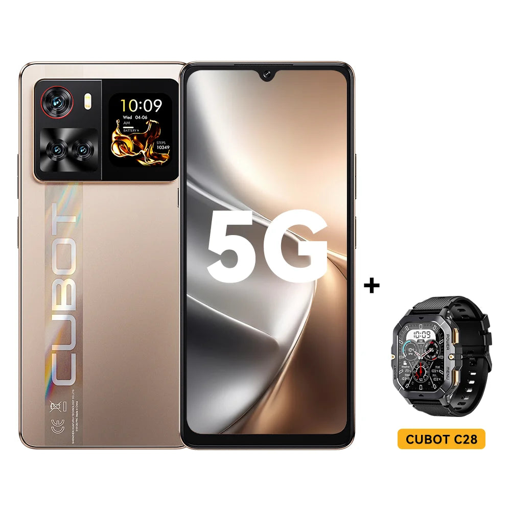 Smartphone 5G Cubot X100, Android 15, Dimensity 7025, 6nm, 2.5GHz,6.88-inch Screen,16GB(8+8),256GB, 64MP Camera, 5100mAh Battery