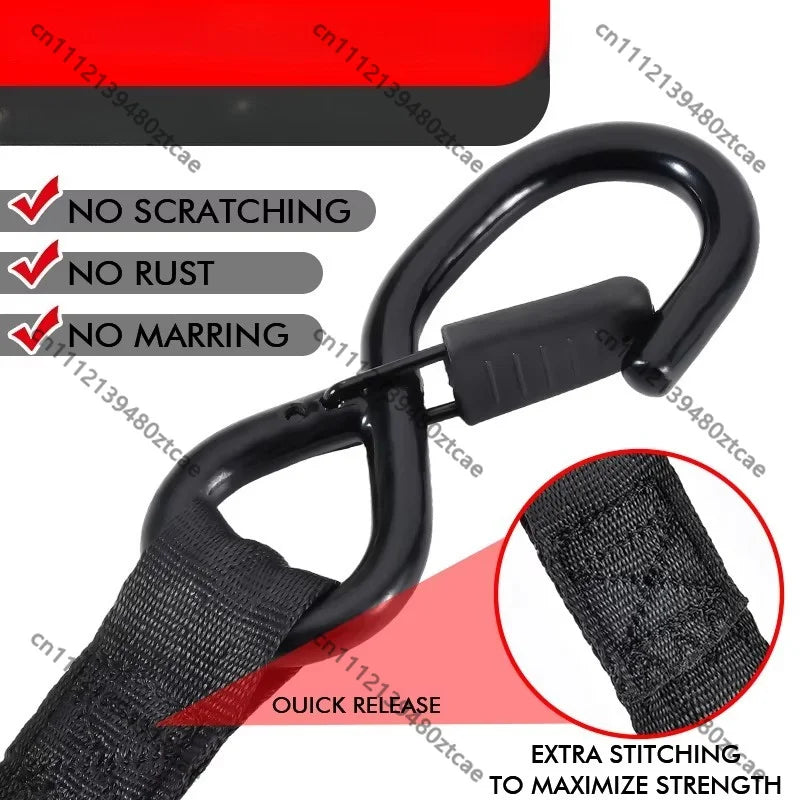 1 Inch 10Ft Auto Retractable Ratchet Strap 800kg Heavy Duty Elastic Fastening Belt for Motorcycle Cargo Fixing