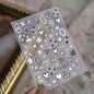 1Pcs 5D Metal Y2K Liquid Love Star Moon Nail Art Sticker Punk Style Silver Clock Heartbeat Heart Slider Romantic Manicure Decals