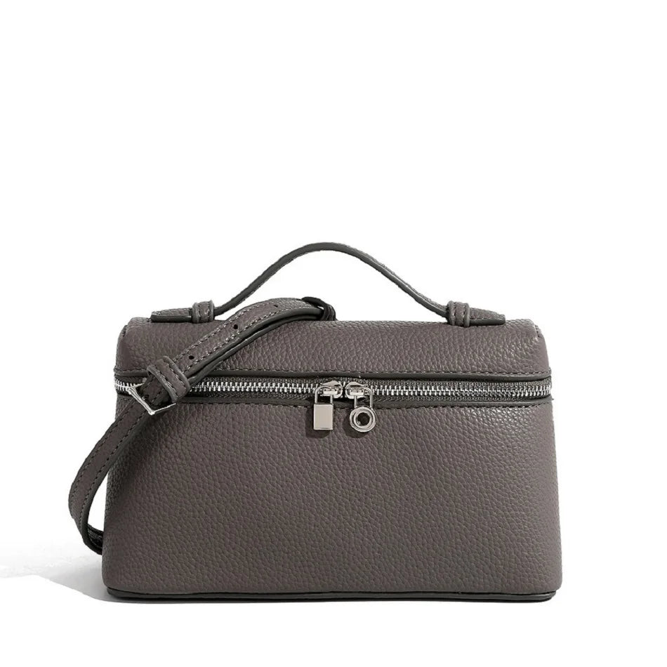 Premium Sense of Niche Lychee Grain Shoulder Bag Simple Fashion Lunch Box Women's Bag Exquisite Mini Handheld Crossbody Bags
