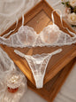 Sexy Lace Floral Underwear Set Women's Ultra-Thin Bra Set 2-Piece Bra And Panties Combo for Ladies