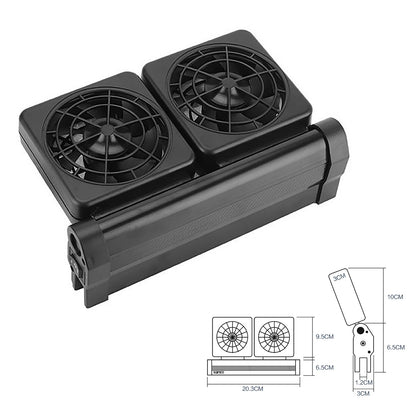 Fish Tank Cooling Fan Timing Adjustable Wind Speed Cooling Fan Fish Tank Cooler Glass Thickness ≤12mm Aquarium Accessories