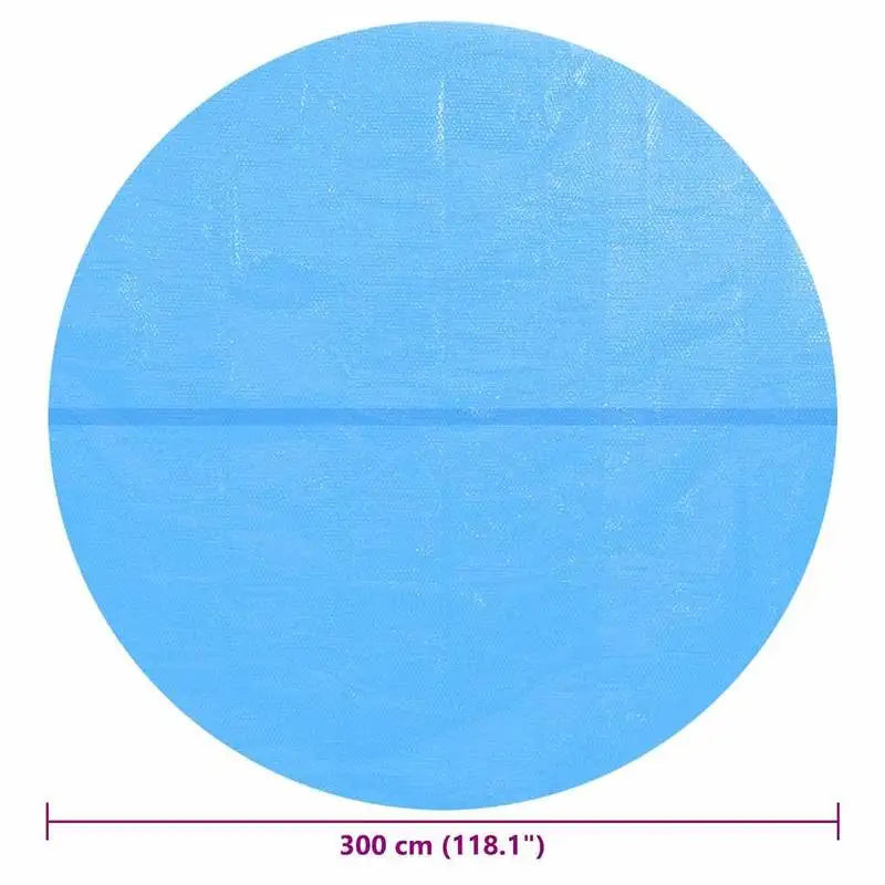 Floating Round PE Pool Solar Cover 300 cm Blue