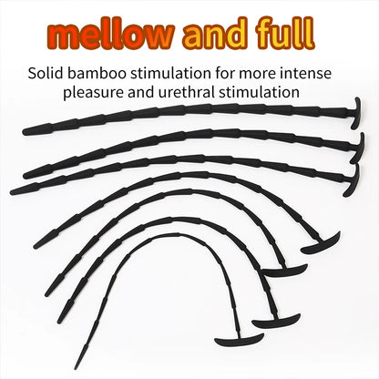 Male Long Urethral Plug Multi Purpose Urethral Tube Silicone Stepwise Horse Eye Urethral Rod Urethral Stimulate Expander Sex Toy