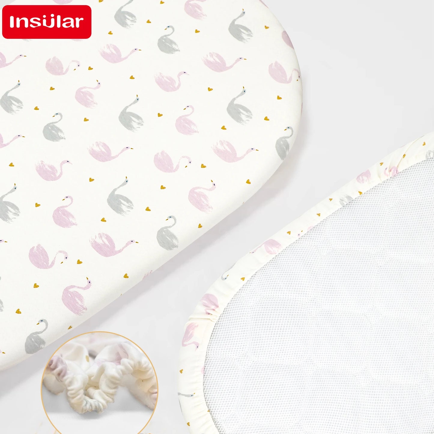 Cartoon Printed Crib Sheet Set Baby Bedding Toddler Mattress & Changing Pad Cover Polyester Cotton Fitted Bassinet Sheets