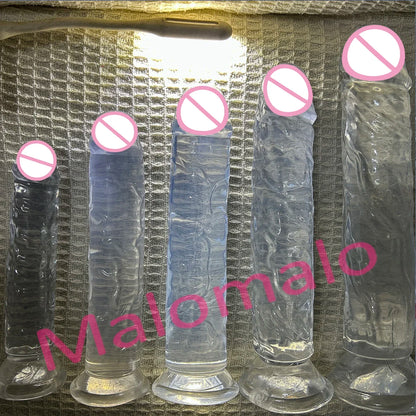 Cheap Realistic Butt Plug Jelly Dildo 5 Sizes Man Women Anal Sex Toys Gay Suction Cup Big Dick Soft Masturbators Small Penis
