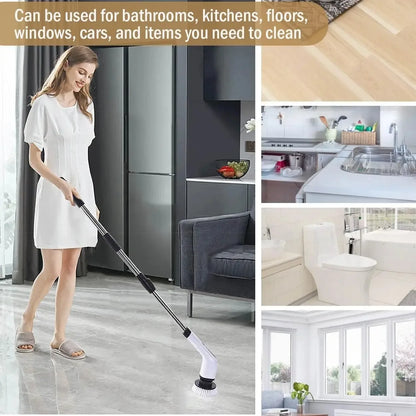 Cordless Electric Spin Scrubber For Kitchen Bathroom Toilet Tile Grout Cleaning Household Multipurpose Power Brush