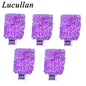 Lucullan Logo Premium Purple Microfiber Glove Super Absorbency Foam Stitch Inner Lining Car Wash Mitt