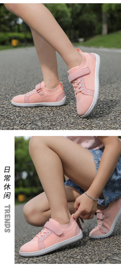 Kids wide foot barefoot shoes boys and girls minimalist kids sneakers natural opening shoes toddler small big kids walking shoes