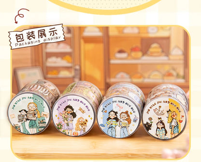 Mr Paper Washi Tape Kawaii 1 Roll  Character Scenery PET Stickers DIY Decoration for Journal Diary Scrapbooking Planners Cards