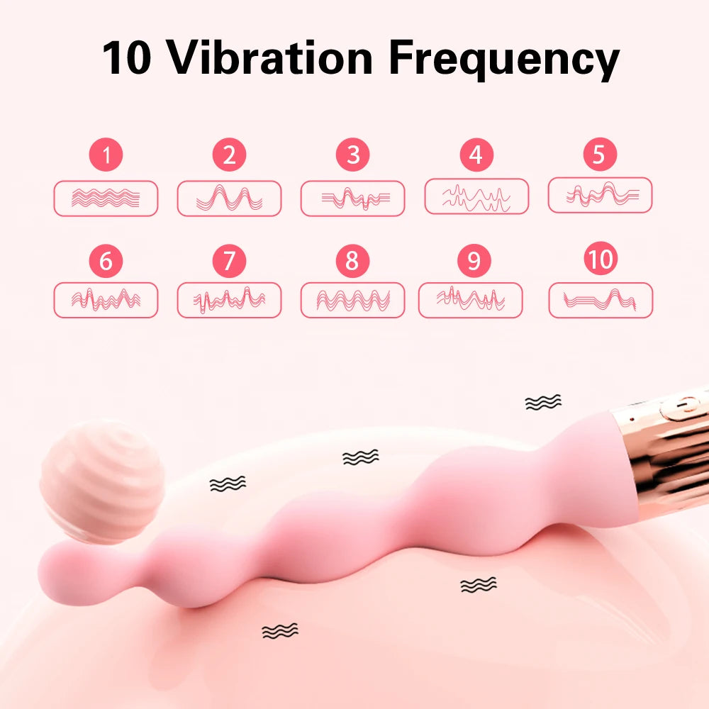 Anal Bead Vibrator For Women Vagina Clitoris Stimulator Vibrating Butt Plugs Male Prostate Massager Anus Sex Toy Couple Sex Toy