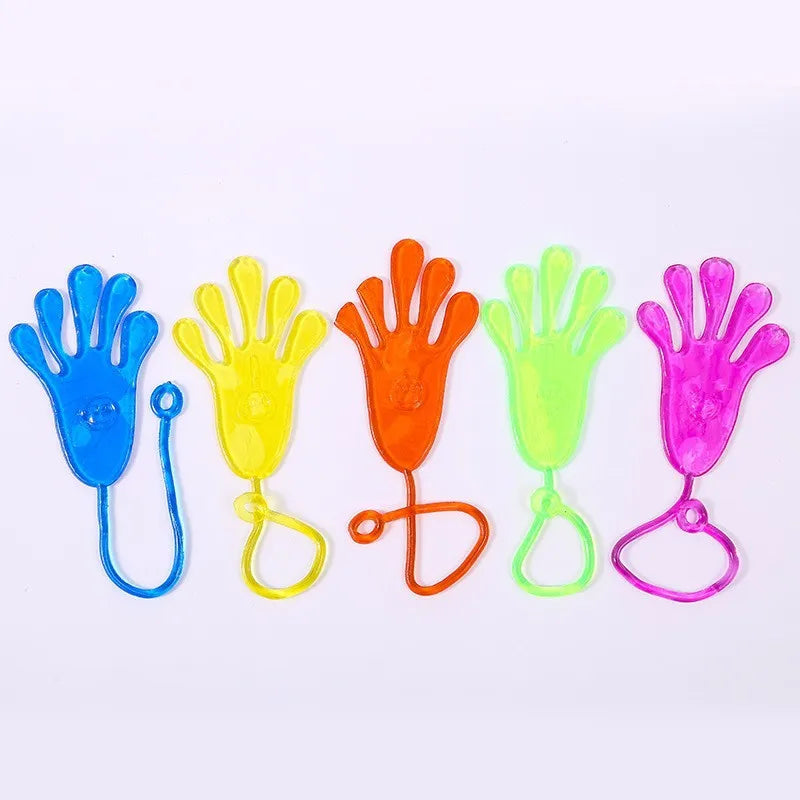 5-50 Pcs Funny Sticky Hands Toy Palm Elastic Sticky Squishy Slap Palm Toy Novelty Gift Party Toys Birthday For Gift