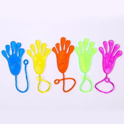 5-50 Pcs Funny Sticky Hands Toy Palm Elastic Sticky Squishy Slap Palm Toy Novelty Gift Party Toys Birthday For Gift