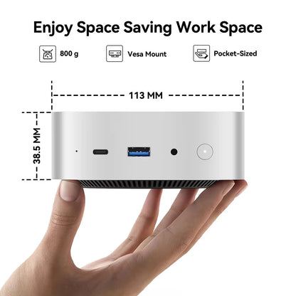 MQR7 Mini PC AMD Ryzen5 7640U Radeon 760M Graphics 8GB/16GB DDR5 512GB/1TB SSD WIFI6 Gaming Computer with USB Type-C