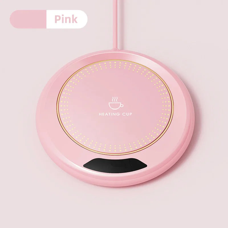 USB Thermostatic Heating Coaster for Home 3-Speed Adjustable Constant Temperature 55-65-75 Degrees Cappuccino Warmer
