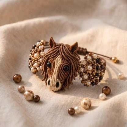 New 3D Design Beaded Bracelet Kit Animal Theme Cute Jewelry Making Set Bull Horse Shape DIY Beadwork Kit for Beginners
