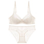 Summer Sexy Lace Embroidery Women Lingerie Set French Thin Cup Push Up Bra Comfort Breathable Underwear Ladies Bra Briefs Set