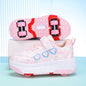 Roller Skate Shoes Kids Sneakers With Wheels Children Roller Skates Fashion Outdoor Sports Shoes Girls Boys Gifts Breathable New