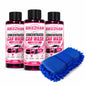 SIKEZHAN 3Pcs Car Wash Liquid with Microfiber Wash Mitt High Foam Auto Shampoo Vehicle Exterior Cleaner for Car Motorcycle Care