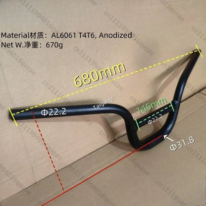Lifting Bar Handle 31.8 High Lifting Aluminum Alloy Welded Anodized Multi-function Multi-position Bicycle Handle