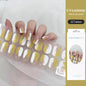 16/22 Tips Semi Cured Gel Nail Stickers for UV Lamp Designer Adhesive Nail Gel Wraps DIY Long-lasting  Nail Decoration
