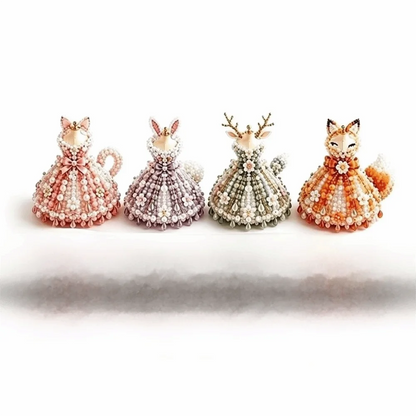 3D Design Beaded Dress Kit Tiny Beads Dress Shape Bead Weaving Kit Creative Craft Cute Design DIY Bead Craft Kit Gift Giving