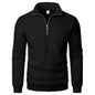 Spring and Autumn new casual half zipper stand up collar hoodie trend simple and loose oversized fleece men's hoodie