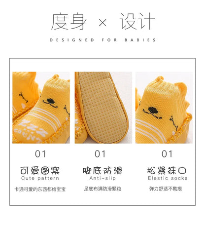 Baby Socks Shoes Infant Cute Cartoon Kids Boy Shoes Soft Rubber Sole Child Floor Sneaker BeBe Booties Toddler Girls First Walker