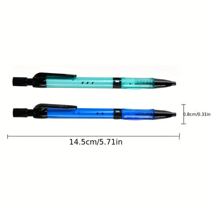6Pcs/Set 2.0 Mm Automatic Pencil 4 Colors With Pencil Sharpener 2B Lead Writing Smooth Sketching Painting Writing Stationery
