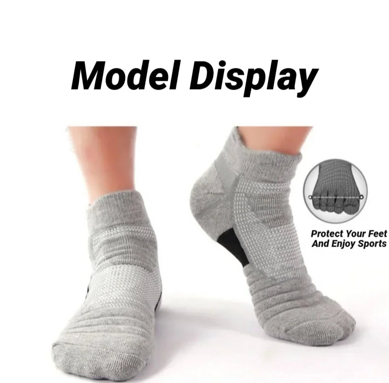 3 Pairs Men's Socks Compression Stockings Breathable Basketball Sports Cycling Moisture Wicking High Elastic Tube