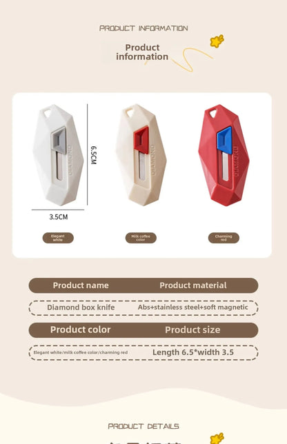 Diamond box cutter does not hurt hands utility knife serrated new delivery knife Cutting supplies open delivery artifact cutting