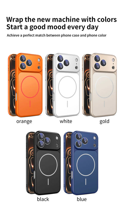 Luxury for Magsafe Magnetic Stand  Shockproof Phone Case for iPhone 17 Pro Max Air 16 Pro 15 14 13 Liquid Silicone Protect Cover
