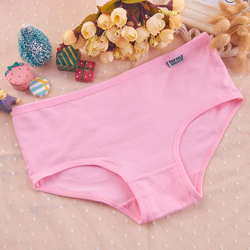 7Pcs/Lot Plus Size Underwear Women's Panties Cotton Girl Brief Sexy Lingeries Shorts Underpant Solid Panty Female Intimate M-4XL