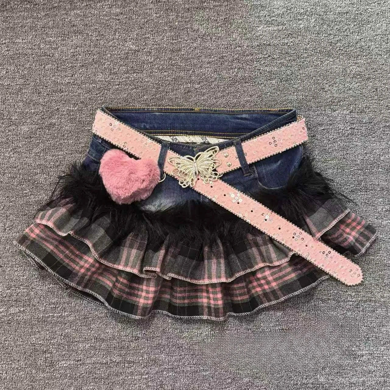 Casual American Vintage Mini Skirt For Women Y2K Subculture Punk Retro Style Sexy Slim Jean Skirts Party Outfits Teen Girls 2026