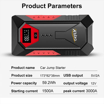 GKFLY 2000A/3000A/4000A Car Jump Starter Power Bank Petrol Diesel Car Battery Charger Starting For Auto Battery Booster