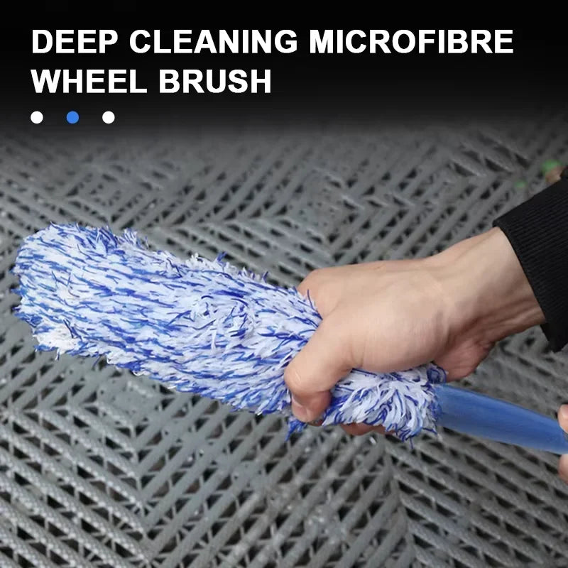 1PCS Car Cleaning Brush Portable Plush Tire and Rim Car Care Accessories Multifunctional Brush Tool Car Cleaning Wheel Brush