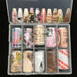 New Flower Nail Foils for Transfer Paper Stickers Floral Adhesive Fruit Nails Wraps Fish DIY Water Marble Nail Art Decorations