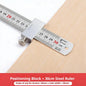 New Protable Accurate positioning Woodworking Tools Carpentry Steel Ruler Positioning Limit Block Measuring Marking Gauge