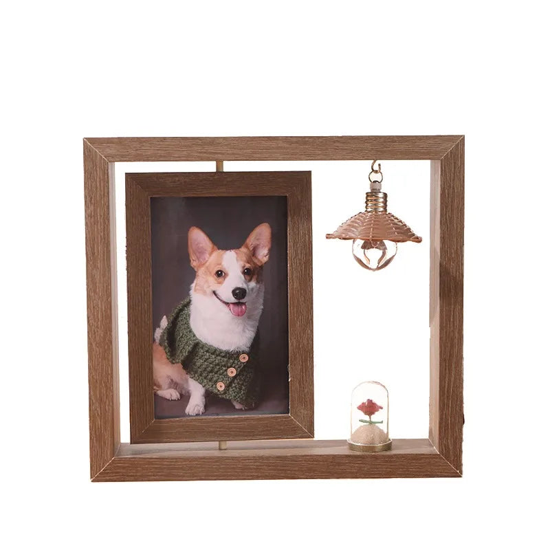 Pet Memorial Frame Custom Photo Keepsake CatDog Hair Collectible Memory Display Table Personalized Remembrance Pet Loss Souvenir