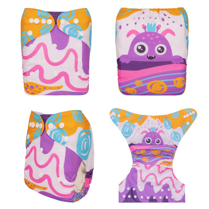 U Pick ALVABABY Digital Position Cloth Diapers Baby Reusable Modern Cloth Nappy for Baby with 1pc Microfiber Insert