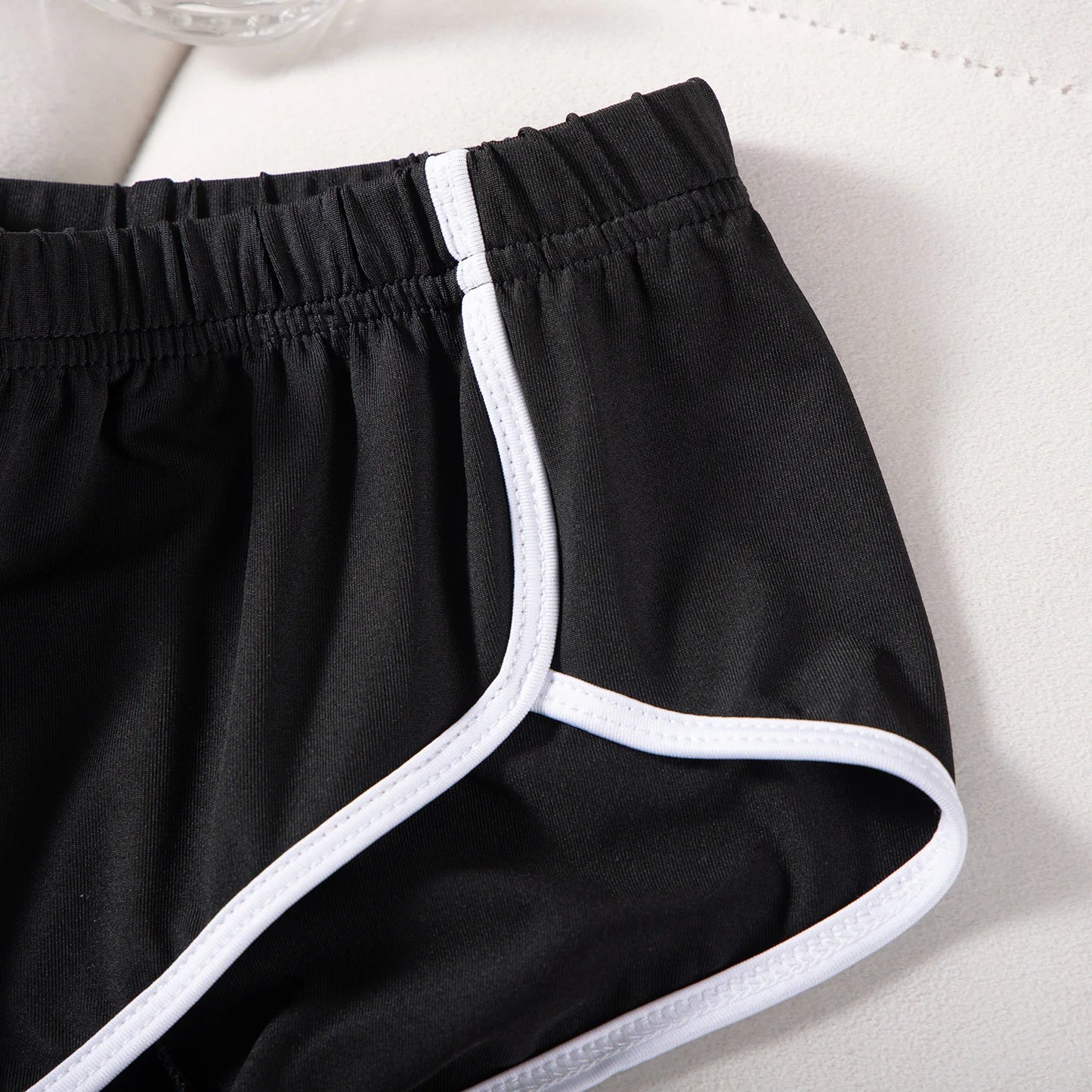 Sexy Running Elastic Sport Shorts Men's Summer Shorts Hot Pants Bar Nine Points Slim Fit Cotton Milk Silk Men's Fashion